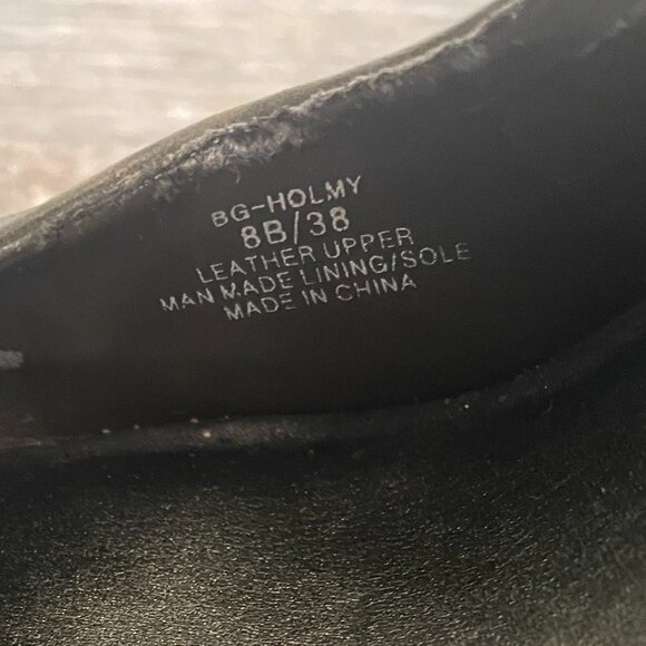 BCBGeneration Holmy Genuine Dark Leather Olive Green Hidden Platform Stilettos - Picture 10 of 10